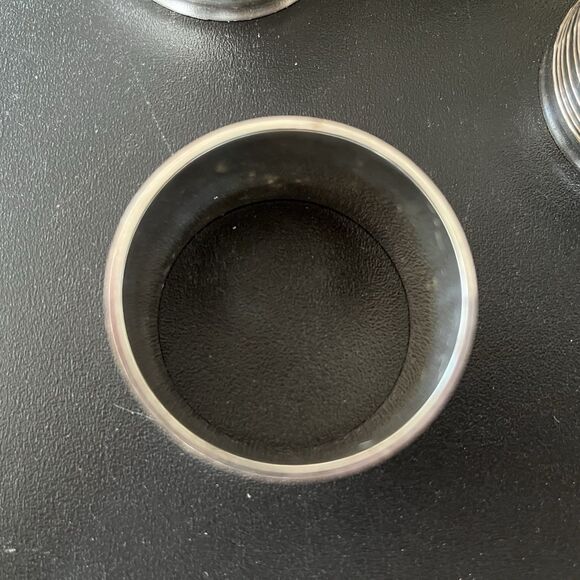 Set of Six Silver Plated Napkin Rings Ribbed Design Round Shape Vintage - Picture 9 of 9